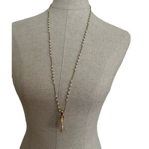 Vintage Nolan Miller Glamour Collection Goldtone and Faux Pearl Necklace